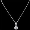 Image 1 : 18K White Gold 0.54ctw Diamond Pendant
