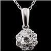 Image 2 : 18K White Gold 0.54ctw Diamond Pendant