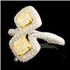 Image 2 : 18K Gold 2.05ctw Fancy Diamond Ring