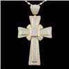 Image 1 : 14K Gold 3.20ctw Diamond Pendant