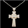 Image 2 : 14K Gold 3.20ctw Diamond Pendant