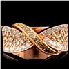 Image 1 : 14K Gold 0.89ctw Diamond Ring