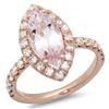 Image 1 : 14K Gold 2.00ct Morganite & 1.00ct Diamond Ring