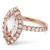 Image 2 : 14K Gold 2.00ct Morganite & 1.00ct Diamond Ring