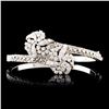 Image 1 : 14K Gold 1.58ctw Diamond Bangle