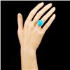 Image 4 : 14K Gold 12.00ct Turquoise & 0.69ctw Diamond Ring