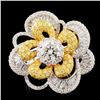 Image 1 : 18K Gold 4.61ctw Diamond Ring