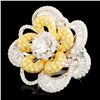 Image 2 : 18K Gold 4.61ctw Diamond Ring