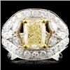 Image 1 : 18K Gold 3.84ctw Fancy Colored Diamond Ring