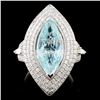 Image 1 : 18K Gold 3.98ct Tourmaline & 1.60ctw Diamond Ring