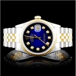 Rolex Two-Tone DateJust Diamond Wristwatch