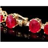 Image 2 : `14k Gold 50.00ct Ruby & 1.50ct Diamond Bracelet