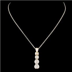 14K Gold 0.47ctw Diamond Pendant