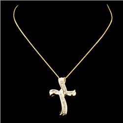 14K Gold 0.46ctw Diamond Pendant