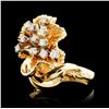 Image 2 : 14K Gold 0.46ctw Diamond Ring