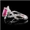 Image 3 : 18K White Gold 2.81ct Ruby & 1.00ct Diamond Ring