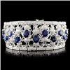Image 1 : 14K Gold 20.92ct Sapphire & 3.76ctw Diamond Bracel