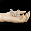 Image 2 : 18K Gold 4.16ctw Diamond Earrings