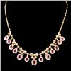 Image 1 : 18K Gold 4.16ct Ruby & 1.92ctw Diamond Necklace