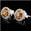 Image 1 : 14K Gold 1.29ctw Fancy Diamond Earrings