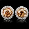 Image 2 : 14K Gold 1.29ctw Fancy Diamond Earrings
