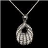 Image 1 : 14K Gold 1.89ctw Diamond Pendant