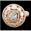 Image 1 : 18K Rose Gold  3.49ctw Diamond Ring