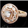 Image 2 : 18K Rose Gold  3.49ctw Diamond Ring