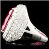 Image 3 : 18K Gold 9.33ct Rubellite & 3.11ctw Diamond Ring