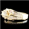 Image 2 : 14K Gold 0.85ctw Diamond Ring