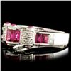 Image 2 : 18K Gold 1.11ct Ruby & 0.04ctw Diamond Ring