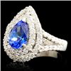 Image 2 : 18K Gold 1.22ct Tanzanite & 1.13ctw Diamond Ring