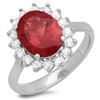 Image 1 : 14K Gold 2.50ct Ruby & 0.50ct Diamond Ring