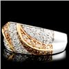 Image 2 : 14K Gold 0.96ctw Diamond Ring