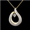 14K Gold 0.73ctw Diamond Pendant