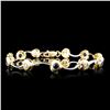 14K Gold 0.78ctw Sapphire & 0.51ctw Diamond Bracel