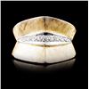 Image 1 : 14K Gold 0.13ctw Diamond Ring