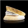 Image 2 : 14K Gold 0.13ctw Diamond Ring