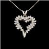 Image 1 : 14K White Gold 1.85ctw Diamond Pendant