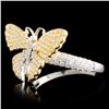 Image 2 : 14K Gold 0.91ctw Diamond Ring