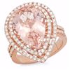 14K Gold 6.00ct Morganite & 1.00ct Diamond Ring