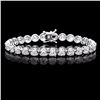 ^18k White Gold 10.00ct Diamond Tennis Bracelet