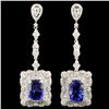 18K Gold 9.48ct Tanzanite & 5.15ctw Diamond Earrin