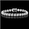 ^18k White Gold 10.00ct Diamond Tennis Bracelet
