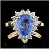 14K Yellow Gold 2.43ct Sapphire & 0.53ct Diamond R