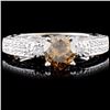 Image 1 : 18K Gold 2.09ctw Fancy Color Diamond Ring