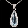 14K Gold 5.00ct Aquamarine & 0.25ctw Diamond Penda