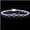 `14k Gold 12.00ct Tanzanite & 0.70ct Diamond Brace