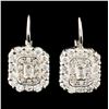14K Gold 0.82ctw Diamond Earrings