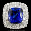 18K White Gold 17.88ct Tanzanite & 4.24ct Diamond